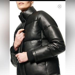 Marc New York Faux Leather Puffer Jacket